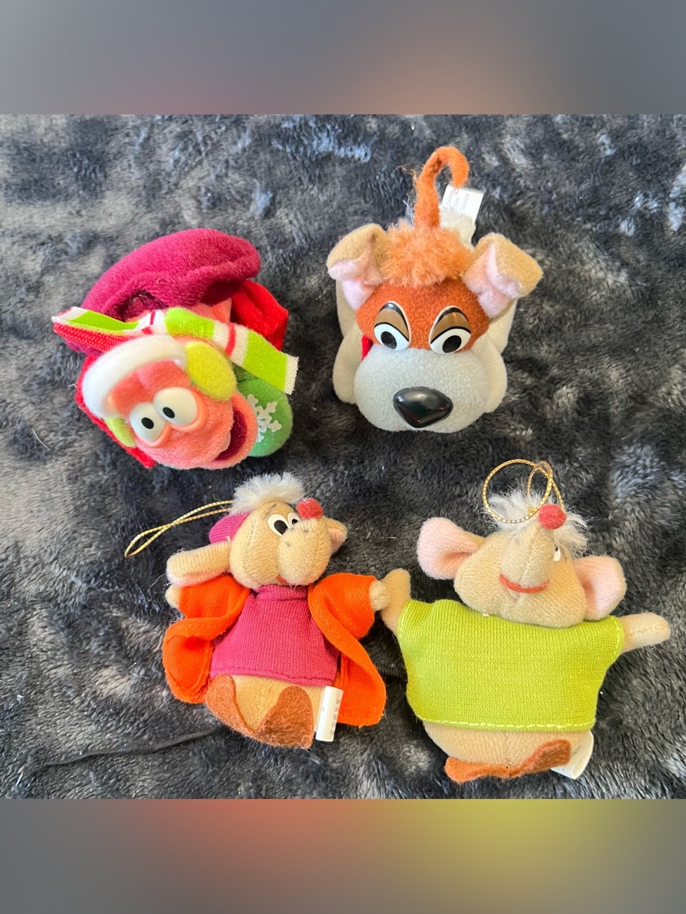 Vintage McDonald’s Disney Character Plush Ornament Bundle: 4 Total